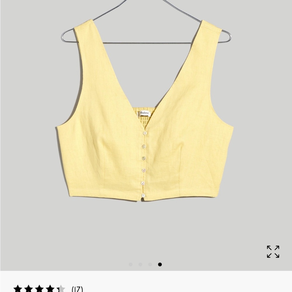Madewell Linen Gwen Crop Vest Top